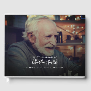 Livro De Visitas Funeral Moderno De Memória Adorável De 2 Fotos