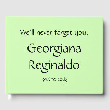 Funeral Personalizado/Guestbook Elegante