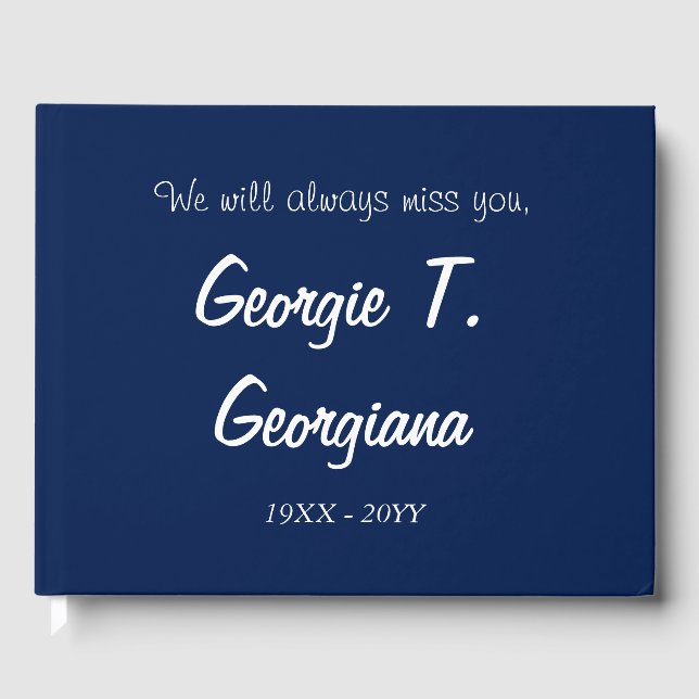 Livro De Visitas Funeral Simples e Limpo/Livro de Convidados Memori (Frente)