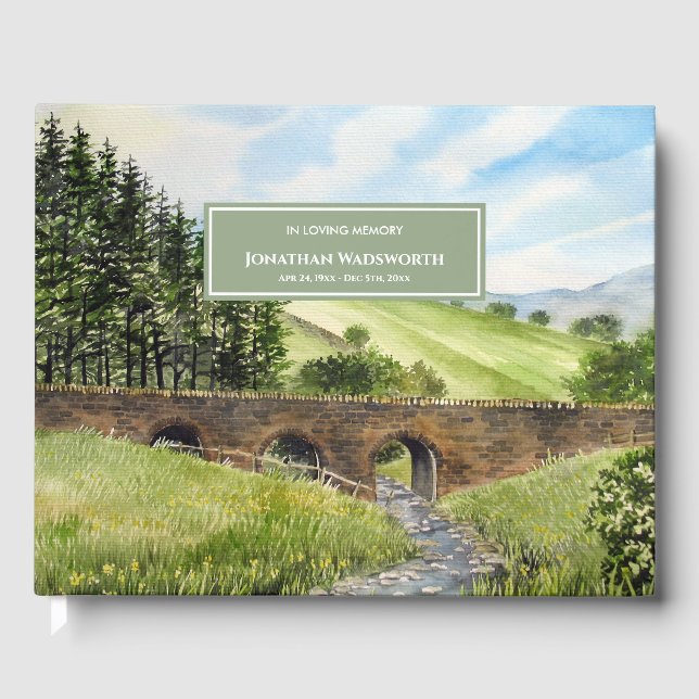 Livro De Visitas Funerária Condolence Scawgill Bridge Cumbria Ingla (Frente)