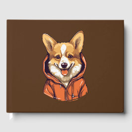 Livro De Visitas Funny Corgi Vestindo Hoodie