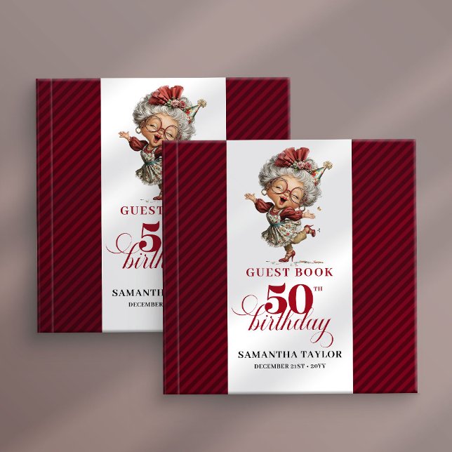 Livro De Visitas Funny whimsical 50th woman birthday guest book (Funny whimsical 50th woman birthday guest book)