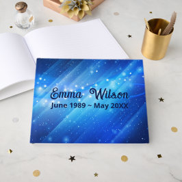 Livro De Visitas Galáxia Estelar Azul Memorial