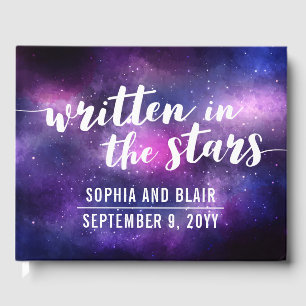 Livro De Visitas Galaxy Wedding Escrito Nas Estrelas Personalizad
