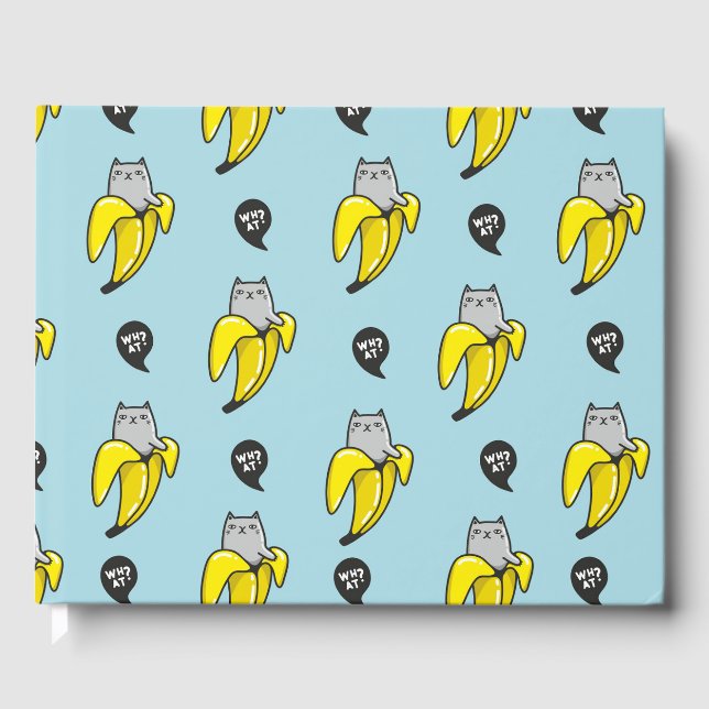 Livro De Visitas Gato na banana (Frente)