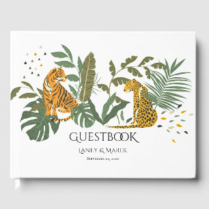 Livro De Visitas Gatos de selva do safari que Wedding o Guestbook