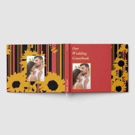 Livro De Visitas Girasol Verão Dourado Casamento Capa Dura Foto