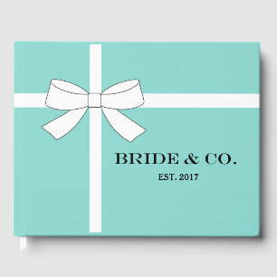 Livro De Visitas Glam BRIDE Teal Blue Bridal Chá de casamento Party