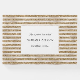 Livro De Visitas Glitter Dourado Rasgos