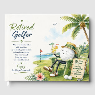Livro De Visitas Golf Florida temático com bola no verde 