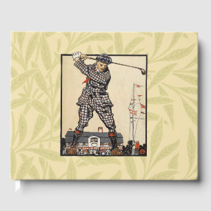 Livro De Visitas Golf Golfer Vintage Antiguamente Golfe