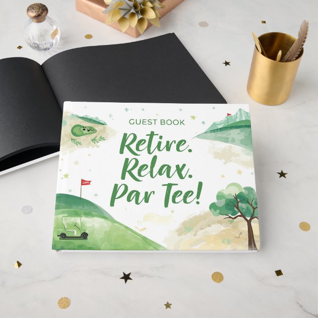 Livro De Visitas Golf Retirement retira-se do taco para o golfe (Frente aberta)