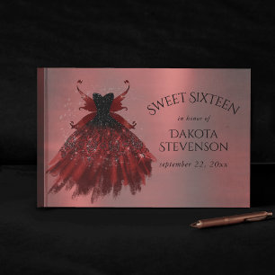 Livro De Visitas Gothic Fairy Crimson Gown Ovinos Vermelhos Profu