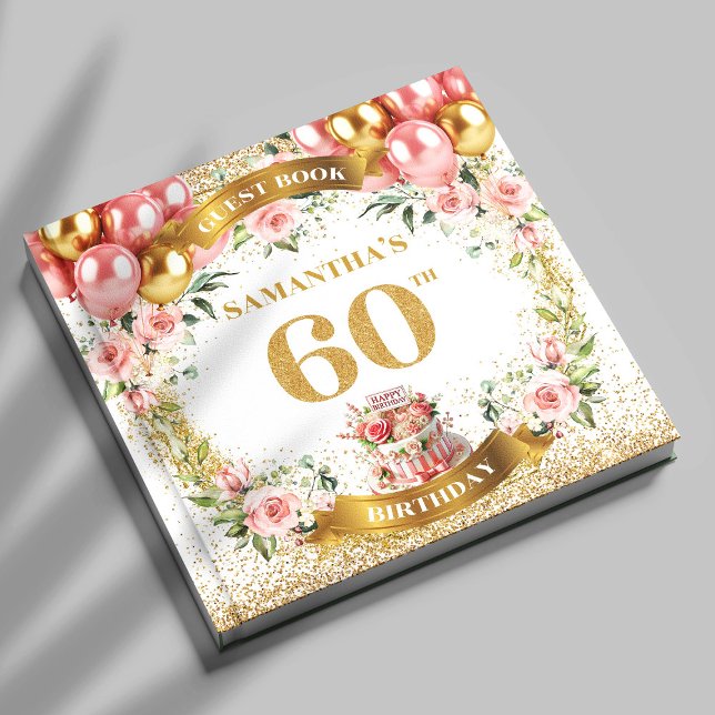 Livro De Visitas Graceful Boho 60th Birthday Guest Book Glitter Pop (Graceful Boho 60th Birthday Guest Book Glitter Pop

)