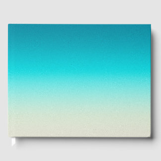 Livro De Visitas Gradiente Abstrato Azul Água Fundo Soft Ombre