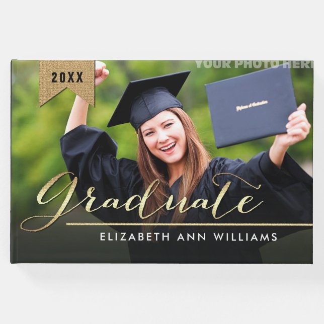 Livro De Visitas Graduação de Fotos Personalizada (Frente)