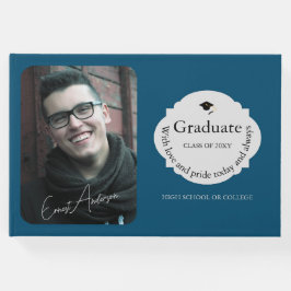 Livro De Visitas Graduação Elegante Chic Simples com Formando de Fo