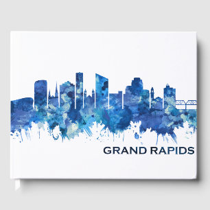 Livro De Visitas Grand Rapids Michigan Skyline Blue