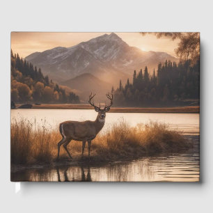 Livro De Visitas Grande veado de corridas em Mountain Lake Info / D