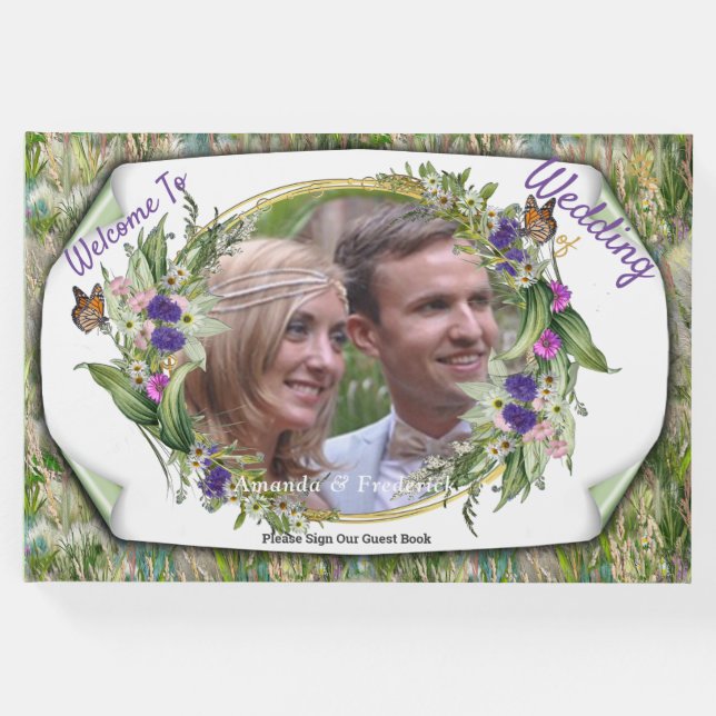 Livro De Visitas Grãos e flores de primavera ecologicamente compatí (Frente)