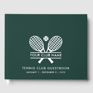 Livro De Visitas Green moderno do clube de Tênis personalizado