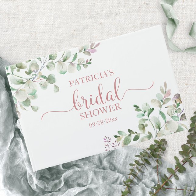 Livro De Visitas Greenery Eucalyptus Chá de panela Guest Book (Criador carregado)