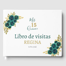 Livro De Visitas Greenery Floral Quinceañera