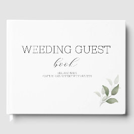 Livro De Visitas Greenery Modern Wedding
