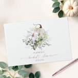 Livro De Visitas Greenery Pumpkin Fall Chá de panela Guest Book<br><div class="desc">Delicar o livro de hóspedes do chá de panela verde-aquarela. Fácil de personalizar com seus detalhes. Entre em contato comigo via chat se tiver perguntas sobre o trabalho de arte ou precisar de personalização. NOTA: para obter assistência sobre pedidos, envio, informações sobre produtos, etc., entre em contato diretamente com o...</div>
