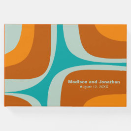 Livro De Visitas Groove Modernista Retro de Meados do Século