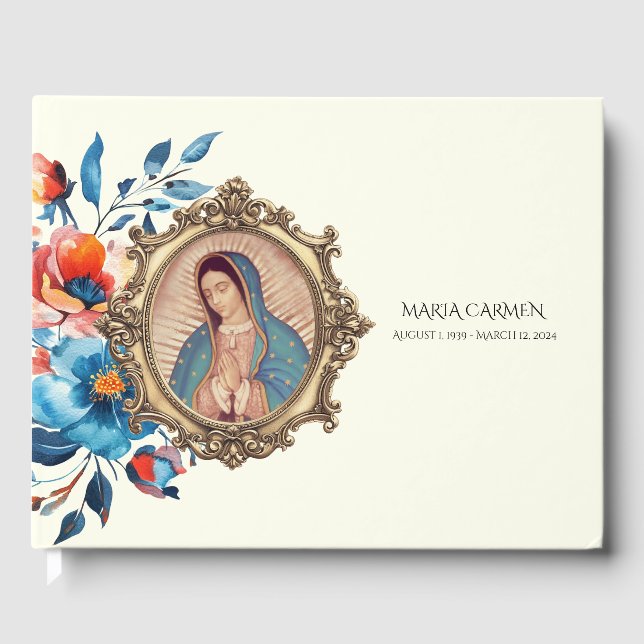 Livro De Visitas Guadalupe Virgem Maria Memorial Funeral (Frente)