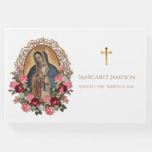 Livro De Visitas Guadalupe Virgem Maria Memorial Funeral