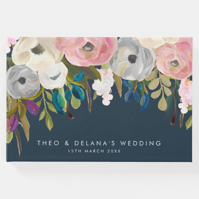 Livro De Visitas Guarda de Registro de Convidado no Dia do Casament (Frente)