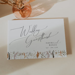 Livro De Visitas Guestbook Boho Autumn Wildflower