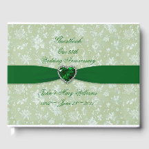 Guestbook Bold Damask 55º aniversário