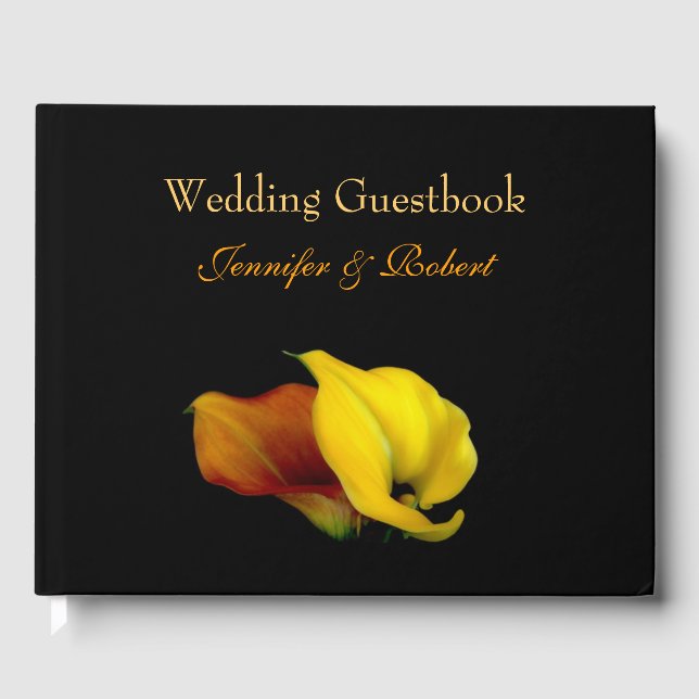 Livro De Visitas Guestbook Calla Lily Wedding (Frente)