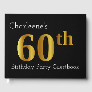 Livro De Visitas Guestbook da festa de aniversário do ouro 60th do