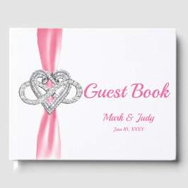 Livro De Visitas Guestbook de Casamento Cardíaco Infinito de Fita R
