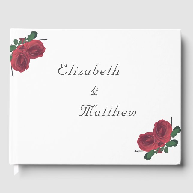 Livro De Visitas Guestbook de Casamento Católico de Belas Rosas (Frente)