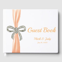 Livro De Visitas Guestbook de Casamento de Arco Diamante da Faixa d