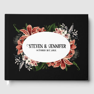 Livro De Visitas Guestbook de Casamento Escuro e Moody