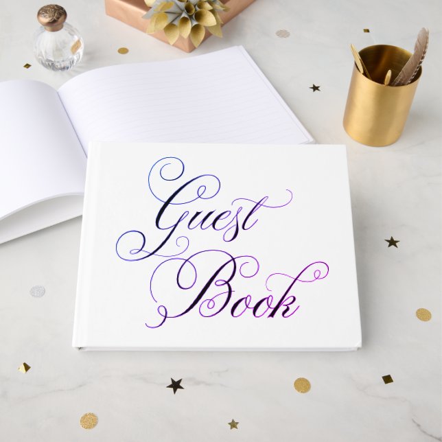 Livro De Visitas Guestbook de Casamento rico (Frente aberta)