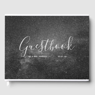 Livro De Visitas Guestbook de Casamento  Space Stars Eternty Chic