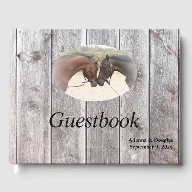 Livro De Visitas Guestbook de Cinza de Cavalos do País (Frente)