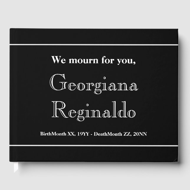 Livro De Visitas Guestbook de memórias empolgantes e elegantes (Frente)