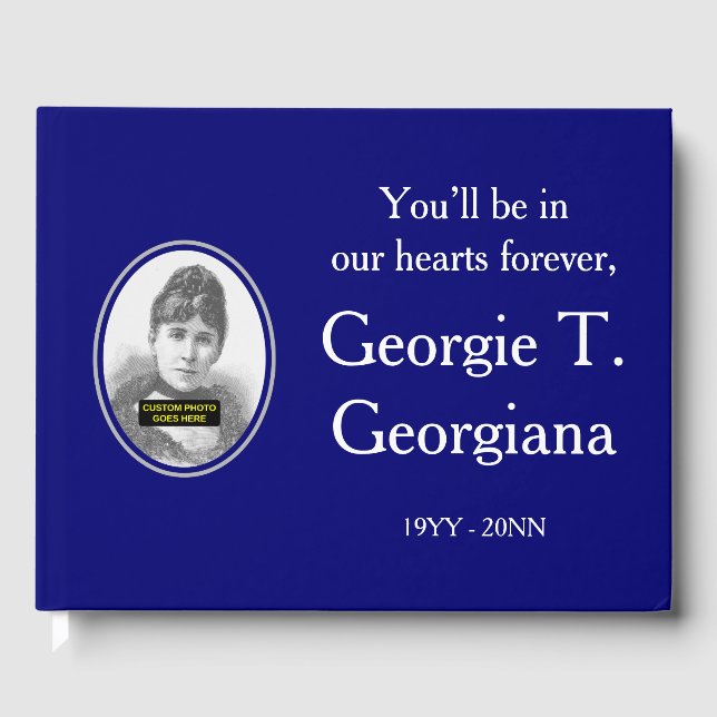 Livro De Visitas Guestbook de memórias mínimas respeitável (Frente)