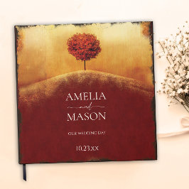 Livro De Visitas Guestbook Elegante de Árvore de Queda
