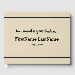 Livro De Visitas Guestbook fúnebre afligido e personalizado