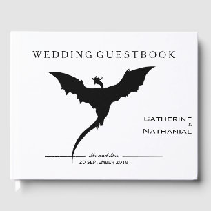 Livro De Visitas Guestbook medieval mínimo moderno do casamento do