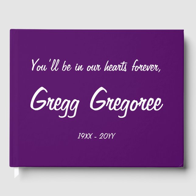 Livro De Visitas Guestbook Memorial Enlutado e Subjugado (Frente)